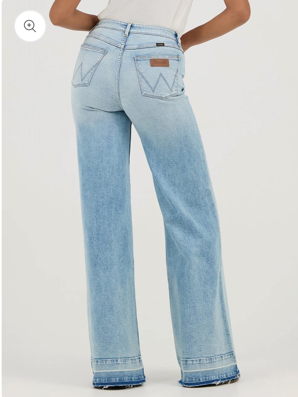 Wrangler Oasis Released Hem High Rise Wide Leg Jeans in Size 26 - Picture 2 of 7